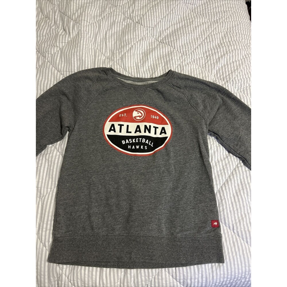 Atlanta Hawks Gray Grey Jacket Pullover Sportige Large NBA Basketball
